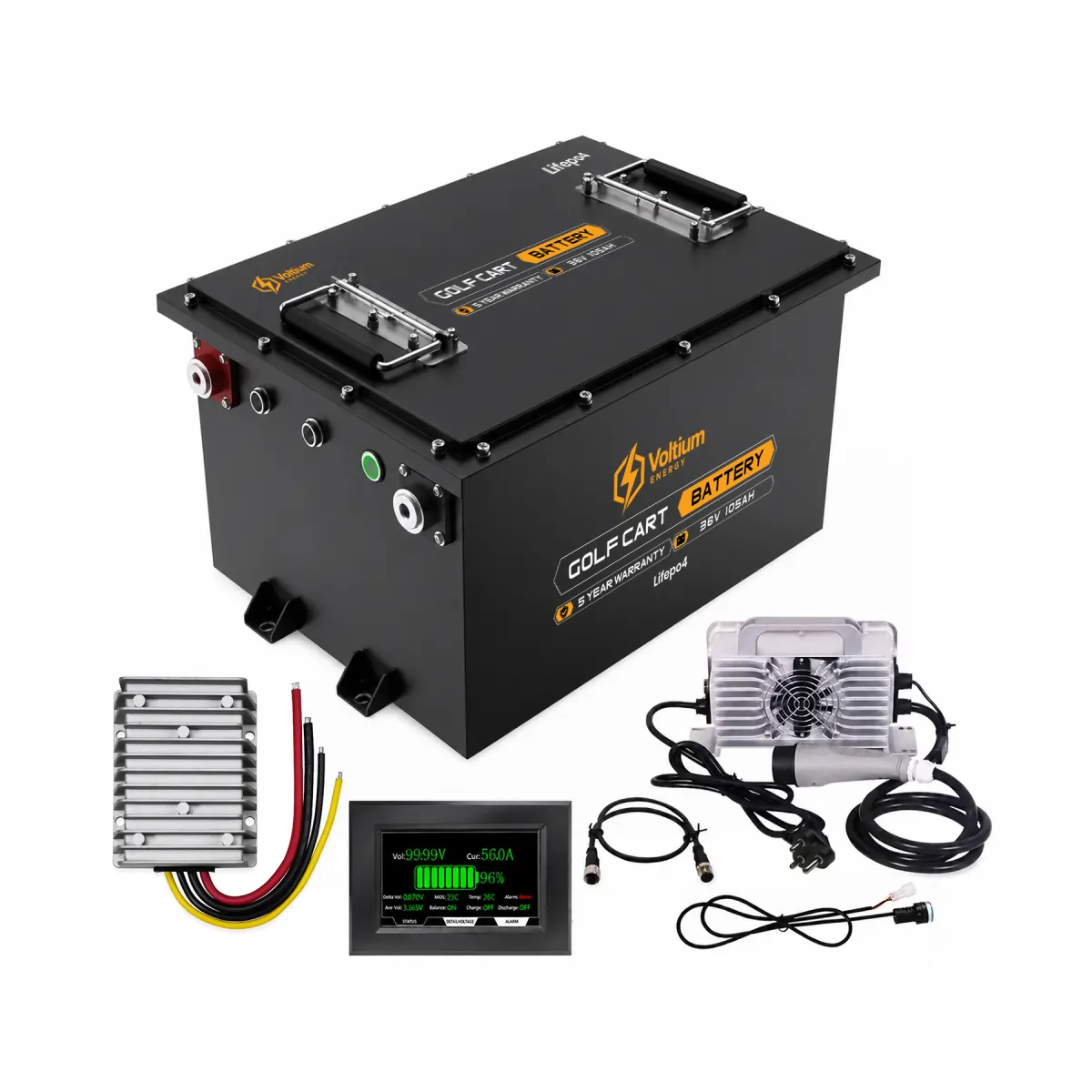 36V Golf Cart Lithium Battery 105Ah LiFePO4